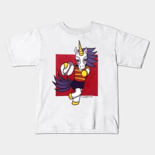 Rugby Unicorn - Ready to Pass - Animals of Inspiration Kids T-Shirt